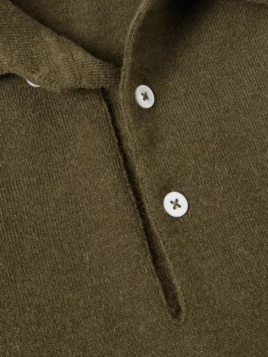 Drake's Wool and Alpaca-Blend Polo Shirt - Men | Thumbnail 4