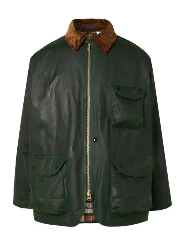 Drake's Corduroy-Trimmed Waxed-Cotton Jacket - Men