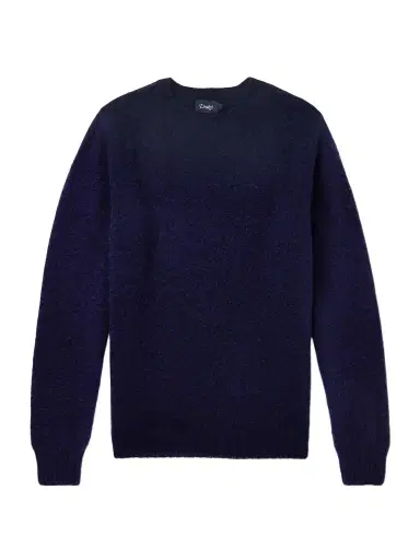 Drake's Brushed Shetland Wool Sweater - Men | Thumbnail 1 Drake's Brushed Shetland Wool Sweater - Men | Thumbnail 1