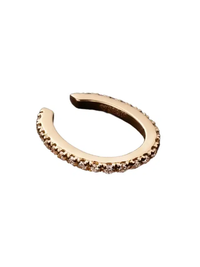 KOLOURS JEWELRY Luna Spectra Oval 14-Karat Gold Diamond Ear Cuff - Men