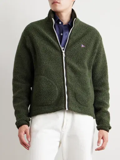 Drake's Logo-Embroidered Wool-Blend Bouclé Jacket - Men | Thumbnail 3 Drake's Logo-Embroidered Wool-Blend Bouclé Jacket - Men | Thumbnail 3