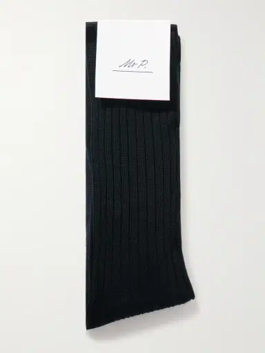 MR P. Ribbed Merino Wool-Blend Socks - Men | Thumbnail 3