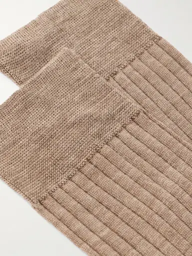 MR P. Ribbed Merino Wool-Blend Socks - Men | Thumbnail 2