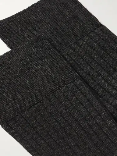MR P. Ribbed Merino Wool-Blend Socks - Men | Thumbnail 2