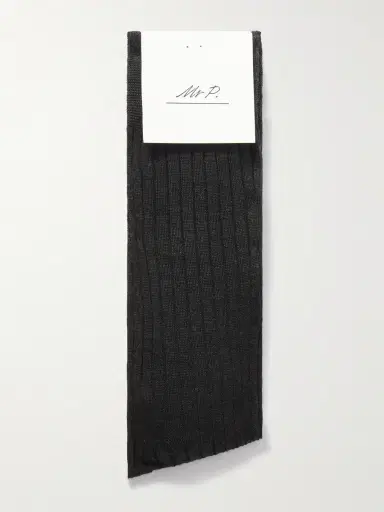 MR P. Ribbed Merino Wool-Blend Socks - Men | Thumbnail 3