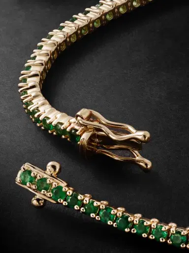 KOLOURS JEWELRY Spectra 14-Karat Gold Emerald Tennis Bracelet - Men | Thumbnail 3 KOLOURS JEWELRY Spectra 14-Karat Gold Emerald Tennis Bracelet - Men | Thumbnail 3