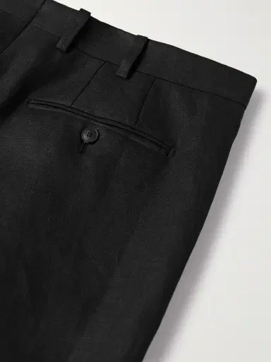 Saman Amel Amo Wide-Leg Pleated Linen Trousers - Men | Thumbnail 4 Saman Amel Amo Wide-Leg Pleated Linen Trousers - Men | Thumbnail 4