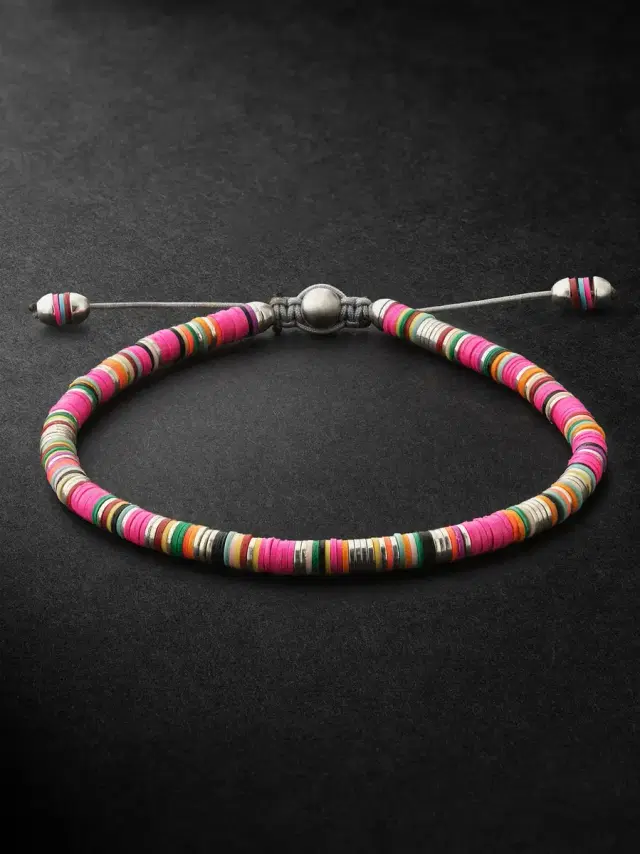 Malli Sterling Silver Beaded Bracelet - Men