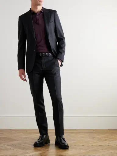 MR P. Philip Slim-Fit Straight-Leg Wool-Flannel Suit Trousers - Men | Thumbnail 2