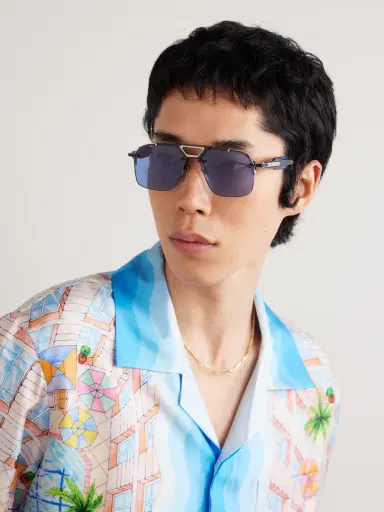 Jacques Marie Mage Silverton Aviator-Style Silver-Tone and Acetate Sunglasses - Men | Thumbnail 2 Jacques Marie Mage Silverton Aviator-Style Silver-Tone and Acetate Sunglasses - Men | Thumbnail 2