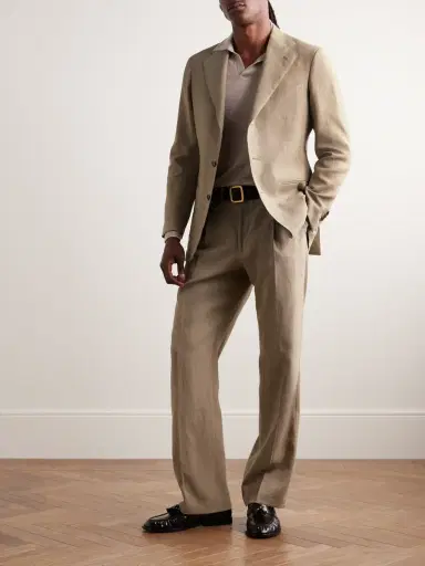 Saman Amel Slim-Fit Linen Suit Jacket - Men | Thumbnail 2
