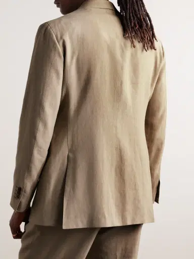 Saman Amel Slim-Fit Linen Suit Jacket - Men | Thumbnail 3