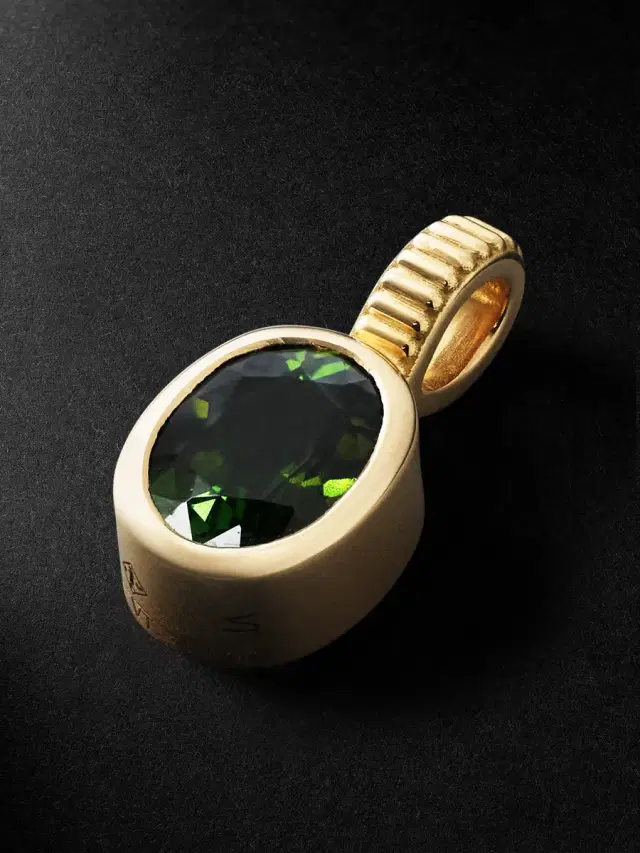 Magnetic Gold Tourmaline Pendant - Men