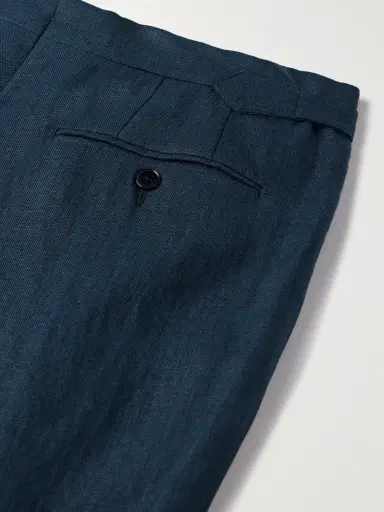 Saman Amel Slim-Fit Pleated Linen Suit Trousers - Men | Thumbnail 4 Saman Amel Slim-Fit Pleated Linen Suit Trousers - Men | Thumbnail 4