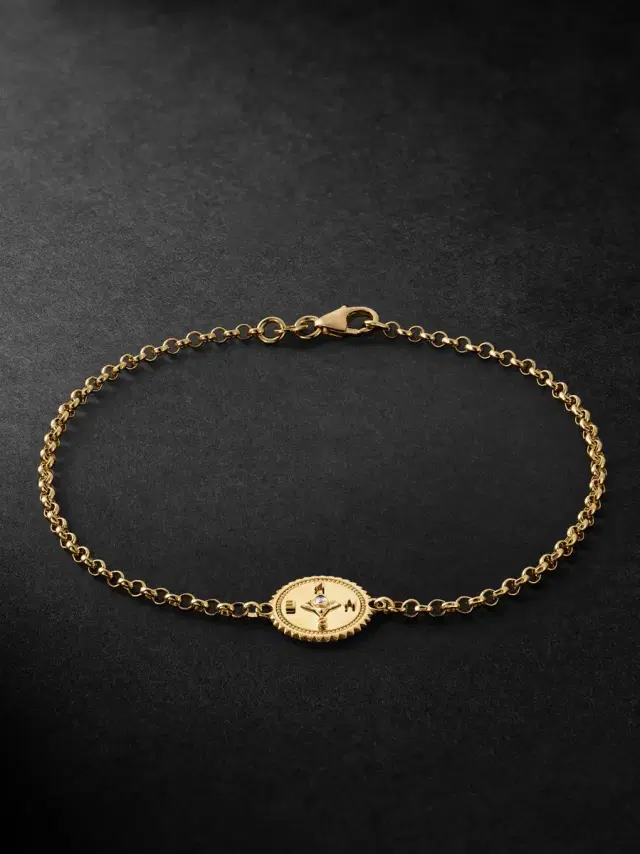 Internal Compass 18-Karat Gold Diamond Bracelet - Men