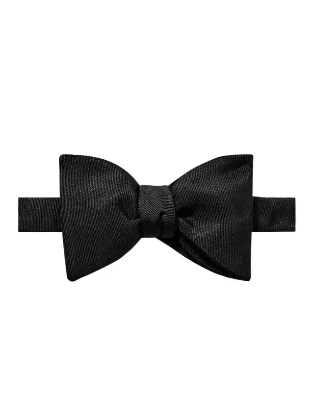 Pre-Tied Silk-Grosgrain Bow Tie - Men