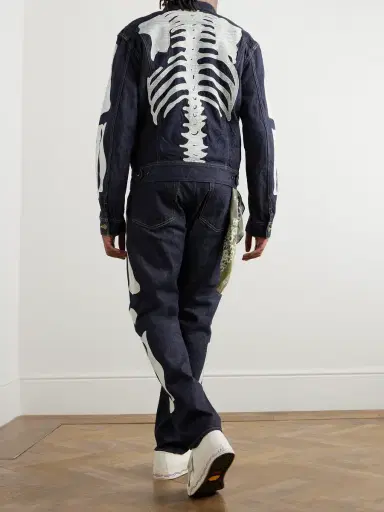 KAPITAL Crochet-Trimmed Denim Jacket - Men | Thumbnail 2 KAPITAL Crochet-Trimmed Denim Jacket - Men | Thumbnail 2