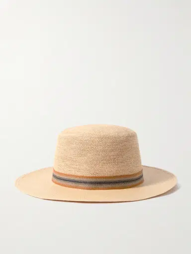 Loro Piana Naoki Webbing-Trimmed Straw Hat - Men | Thumbnail 3