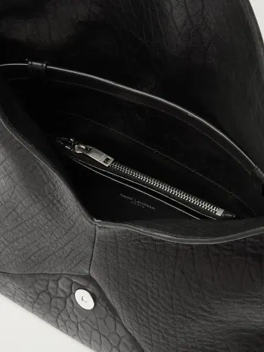 Saint Laurent Cassandre Logo-Appliquéd Textured-Leather Pouch - Men | Thumbnail 5 Saint Laurent Cassandre Logo-Appliquéd Textured-Leather Pouch - Men | Thumbnail 5