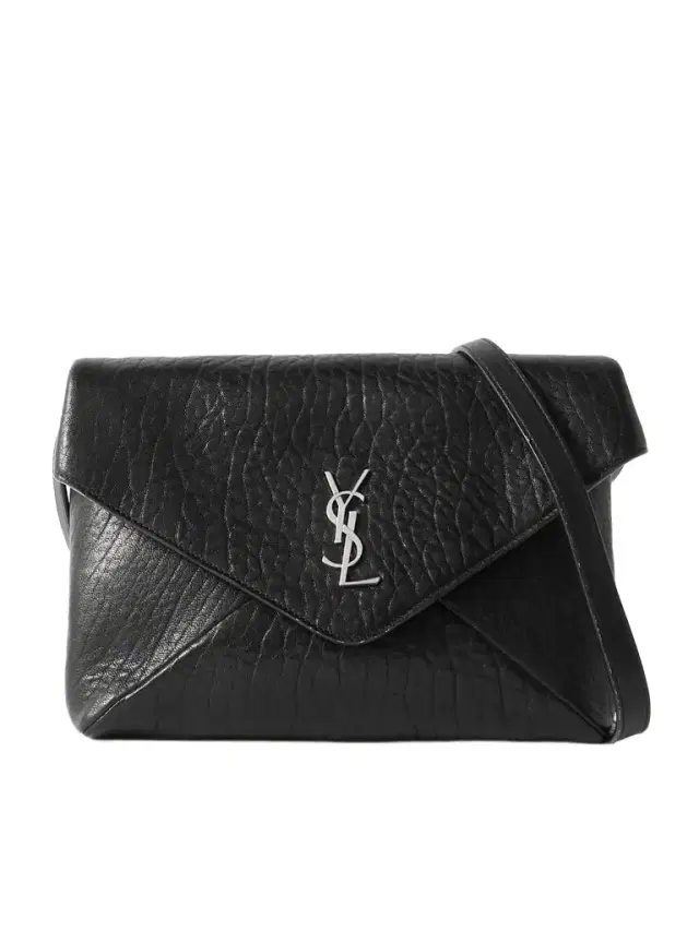 Cassandre Logo-Appliquéd Textured-Leather Pouch - Men
