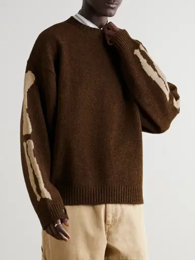 KAPITAL Oversized Intarsia Wool Sweater - Men | Thumbnail 3 KAPITAL Oversized Intarsia Wool Sweater - Men | Thumbnail 3