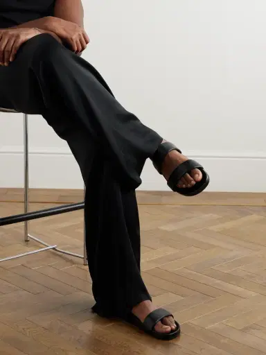 Saint Laurent Nichols Leather Slides - Men | Thumbnail 2