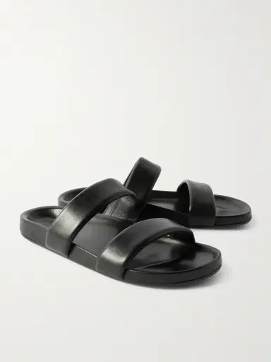 Saint Laurent Nichols Leather Slides - Men | Thumbnail 4