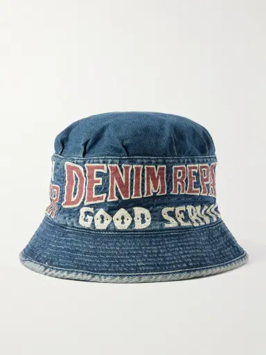 KAPITAL Laundry Printed Denim Bucket Hat - Men | Thumbnail 3 KAPITAL Laundry Printed Denim Bucket Hat - Men | Thumbnail 3
