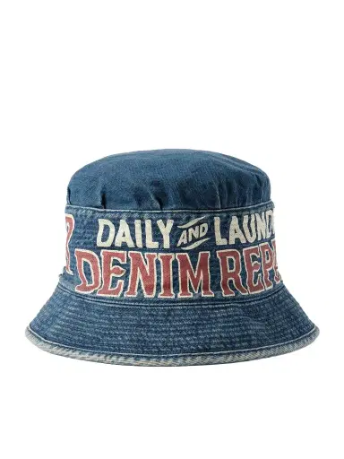 KAPITAL Laundry Printed Denim Bucket Hat - Men | Thumbnail 1 KAPITAL Laundry Printed Denim Bucket Hat - Men | Thumbnail 1