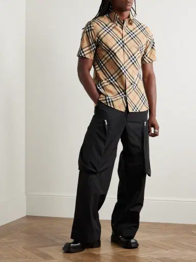 Burberry Checked Cotton-Poplin Shirt - Men | Thumbnail 2 Burberry Checked Cotton-Poplin Shirt - Men | Thumbnail 2