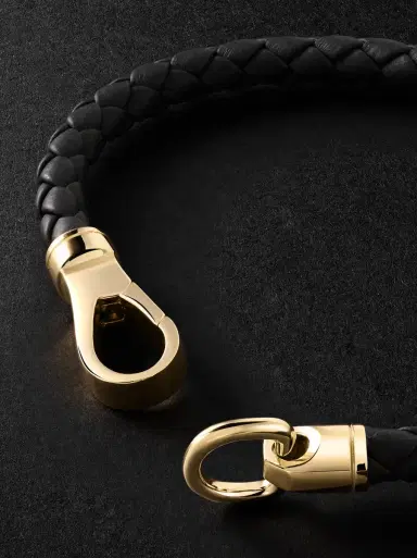 John Hardy Braided Leather and 14-Karat Gold Bracelet - Men | Thumbnail 3 John Hardy Braided Leather and 14-Karat Gold Bracelet - Men | Thumbnail 3