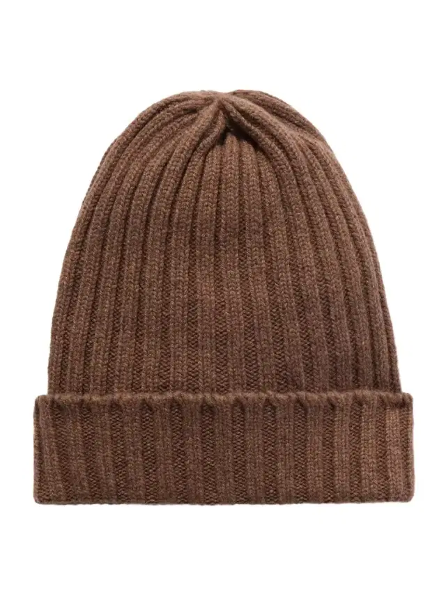 Ribbed Cashmere Beanie - Men