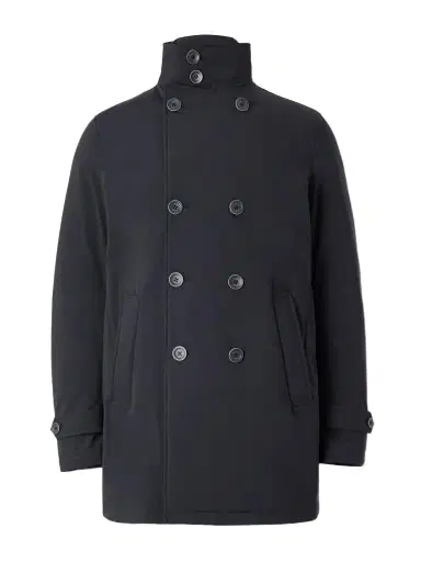 HERNO Double-Breasted Padded Stretch-Shell Down Peacoat - Men | Thumbnail 1 HERNO Double-Breasted Padded Stretch-Shell Down Peacoat - Men | Thumbnail 1