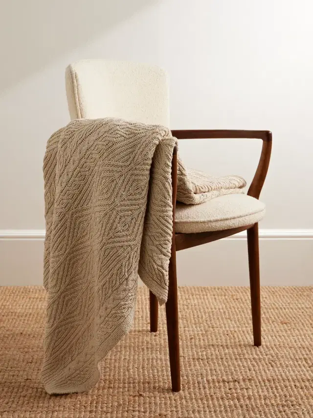 Ralph Lauren Home Owen Cable-Knit Cotton Blanket - Men
