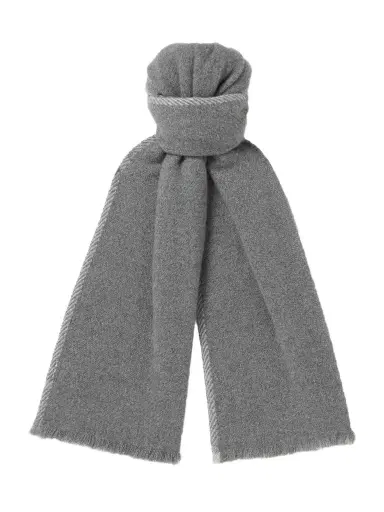 Brunello Cucinelli Frayed Cashmere Scarf - Men | Thumbnail 1 Brunello Cucinelli Frayed Cashmere Scarf - Men | Thumbnail 1