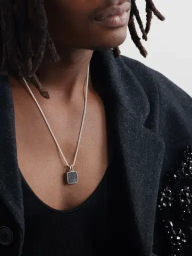 John Hardy ID Tag Sterling Silver Sapphire Pendant Necklace - Men | Thumbnail 2 John Hardy ID Tag Sterling Silver Sapphire Pendant Necklace - Men | Thumbnail 2