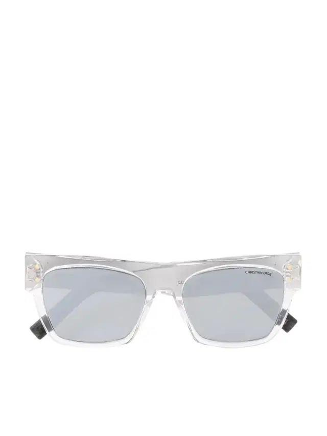 CD Diamond S8I Square-Frame Acetate and Monogrammed Silver-Tone Sunglasses - Men