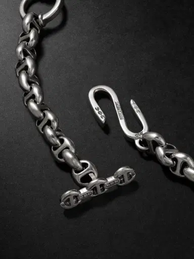 Hoorsenbuhs Open-Link™ Sterling Silver Diamond Wallet Chain - Men | Thumbnail 3 Hoorsenbuhs Open-Link™ Sterling Silver Diamond Wallet Chain - Men | Thumbnail 3