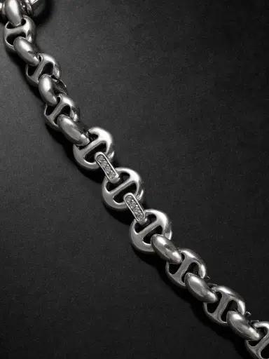 Hoorsenbuhs Open-Link™ Sterling Silver Diamond Wallet Chain - Men | Thumbnail 4 Hoorsenbuhs Open-Link™ Sterling Silver Diamond Wallet Chain - Men | Thumbnail 4