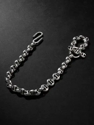 Hoorsenbuhs Open-Link™ Sterling Silver Diamond Wallet Chain - Men | Thumbnail 1 Hoorsenbuhs Open-Link™ Sterling Silver Diamond Wallet Chain - Men | Thumbnail 1