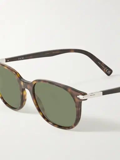 DIOR Eyewear DiorBlackSuit S12I Square-Frame Tortoiseshell Acetate Sunglasses - Men | Thumbnail 3