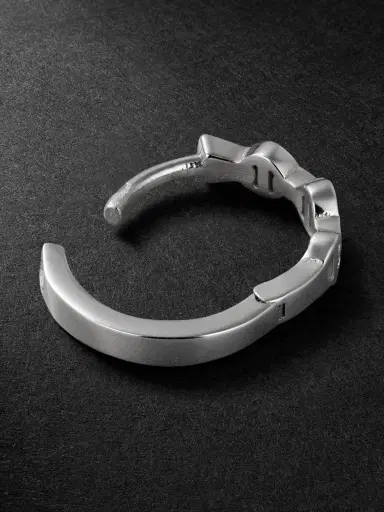 Hoorsenbuhs 18-Karat White Gold Diamond Single Hoop Earring - Men | Thumbnail 3 Hoorsenbuhs 18-Karat White Gold Diamond Single Hoop Earring - Men | Thumbnail 3