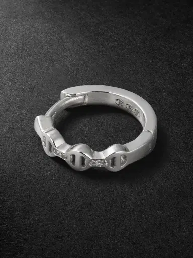 Hoorsenbuhs 18-Karat White Gold Diamond Single Hoop Earring - Men | Thumbnail 1 Hoorsenbuhs 18-Karat White Gold Diamond Single Hoop Earring - Men | Thumbnail 1