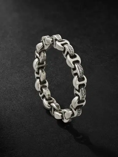 Hoorsenbuhs Strut Sterling Silver Diamond Ring - Men | Thumbnail 1 Hoorsenbuhs Strut Sterling Silver Diamond Ring - Men | Thumbnail 1