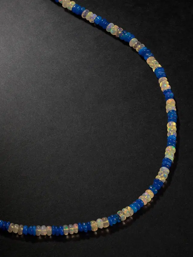 JIA JIA Gold Opal Beaded Necklace - Men