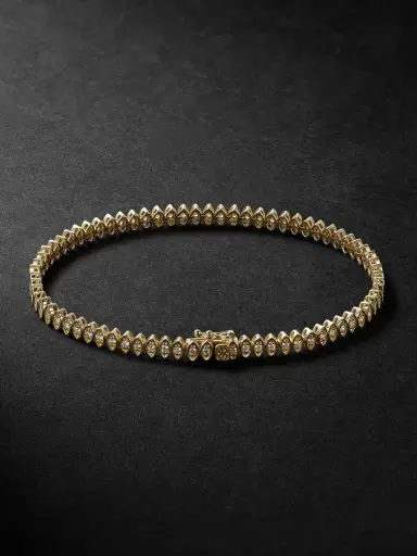 Sydney Evan 14-Karat Gold Diamond Bracelet - Men | Thumbnail 3