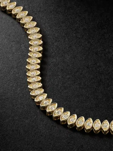Sydney Evan 14-Karat Gold Diamond Bracelet - Men | Thumbnail 4