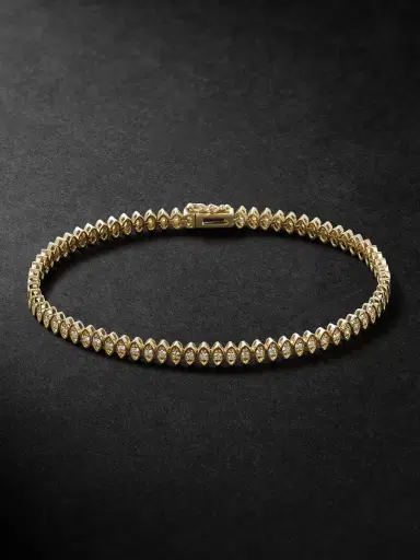 Sydney Evan 14-Karat Gold Diamond Bracelet - Men | Thumbnail 1