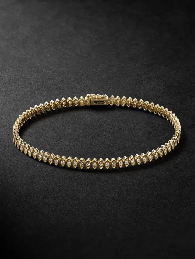 Sydney Evan 14-Karat Gold Diamond Bracelet - Men