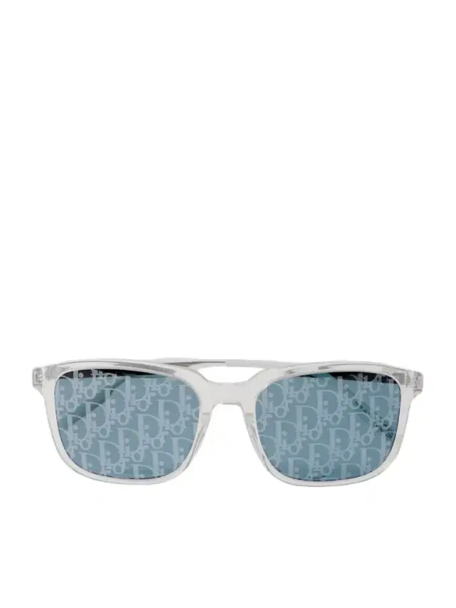 DiorTag SU Square-Frame Acetate and Silver-Tone Mirrored Sunglasses - Men